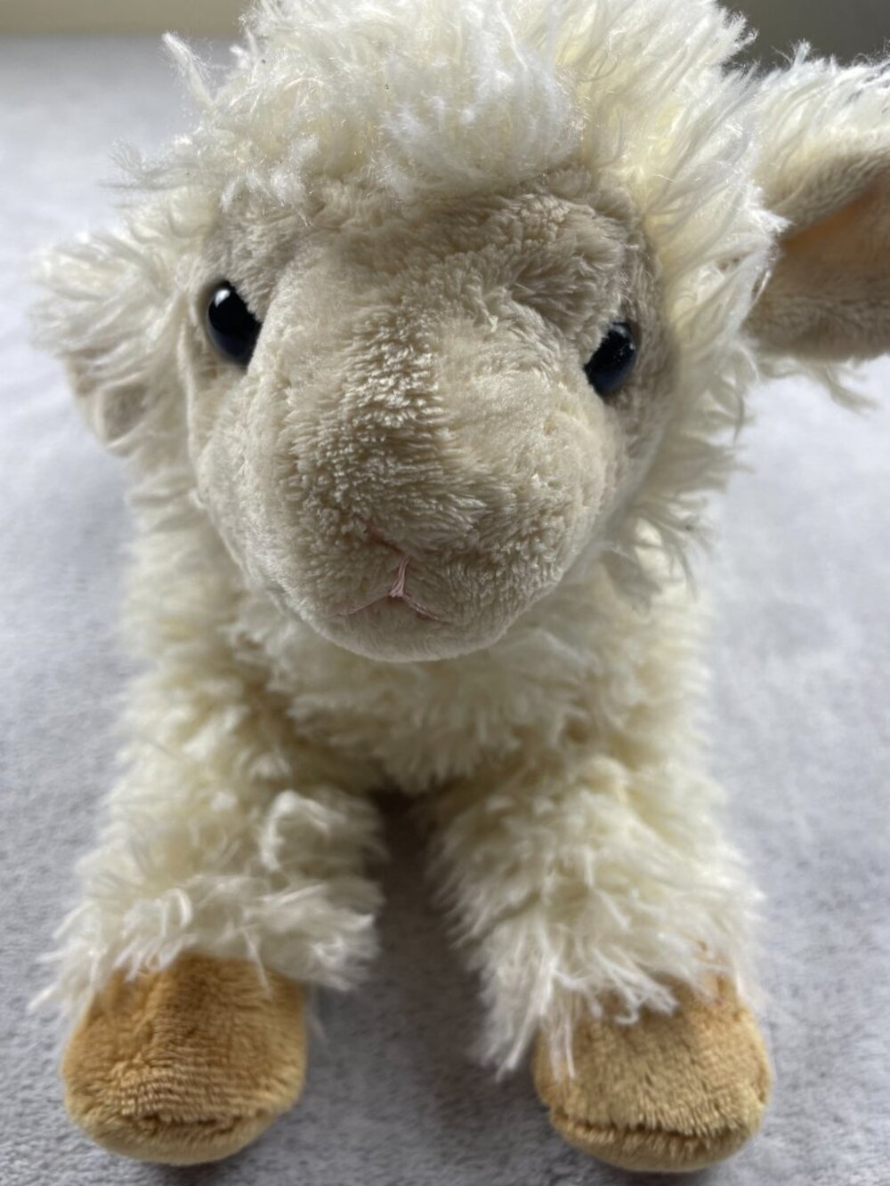 Aurora Plush Cream Fluffy Sheep/Llama Stuffed Animal